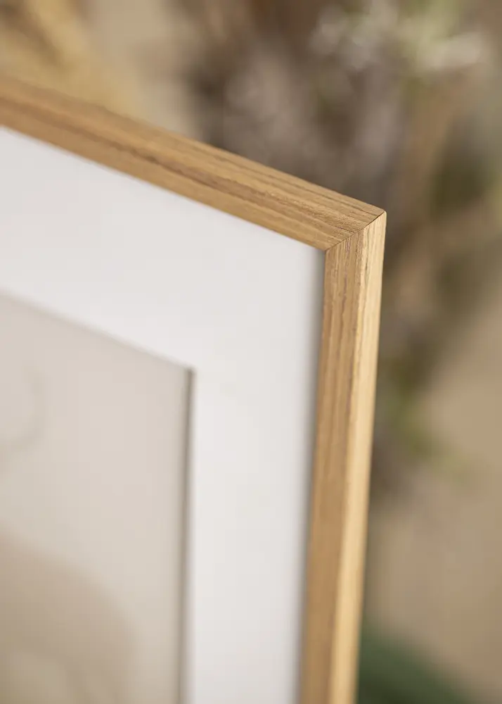 Ram Edsbyn Teak 32x45 cm - Passepartout Vit 25x30 cm