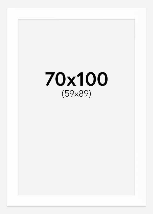 Passepartout Canson Vit (Vit kärna) 70x100 cm (59x89)