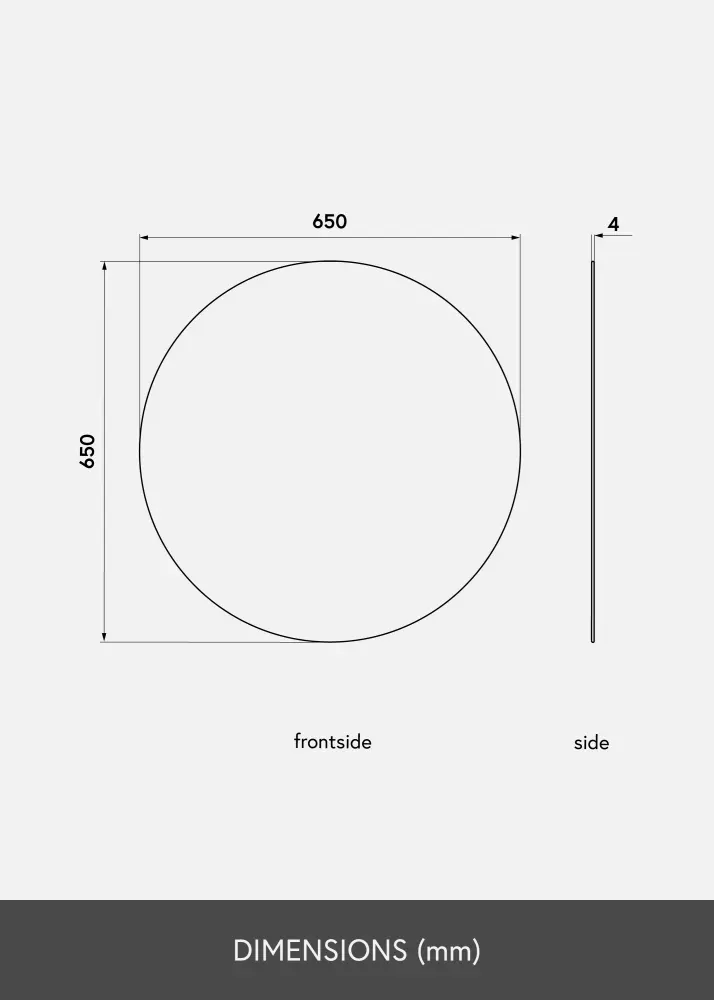 KAILA Rund Spegel 65 cm Ø