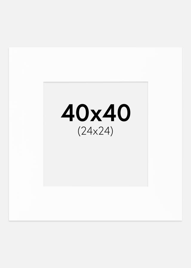 Passepartout Canson Vit (Vit kärna) 40x40 cm (24x24)