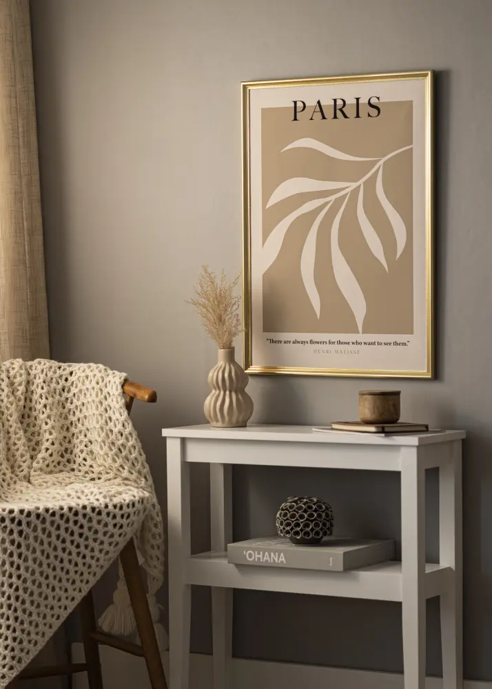 Ram Gala Guld 30x40 cm - Passepartout Vit 21x29,7 cm (A4)