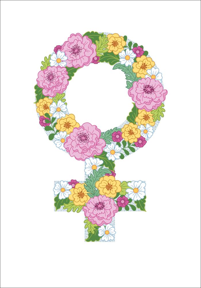 Feminist flower multi Poster