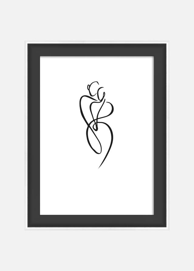 Ram Silhouette Svart 10x15 cm