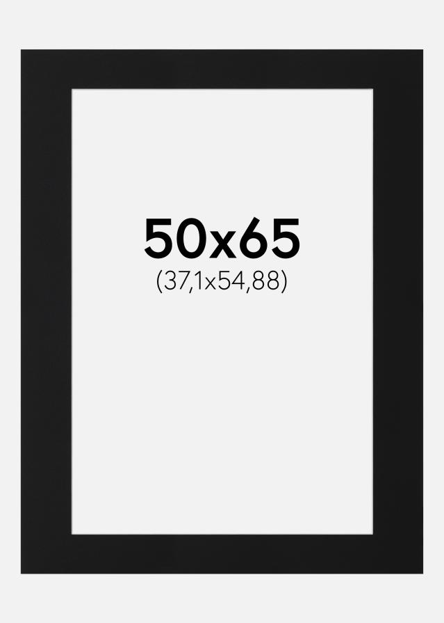 Passepartout Svart Standard (Vit Kärna) 50x65 cm (37,1x54,88)