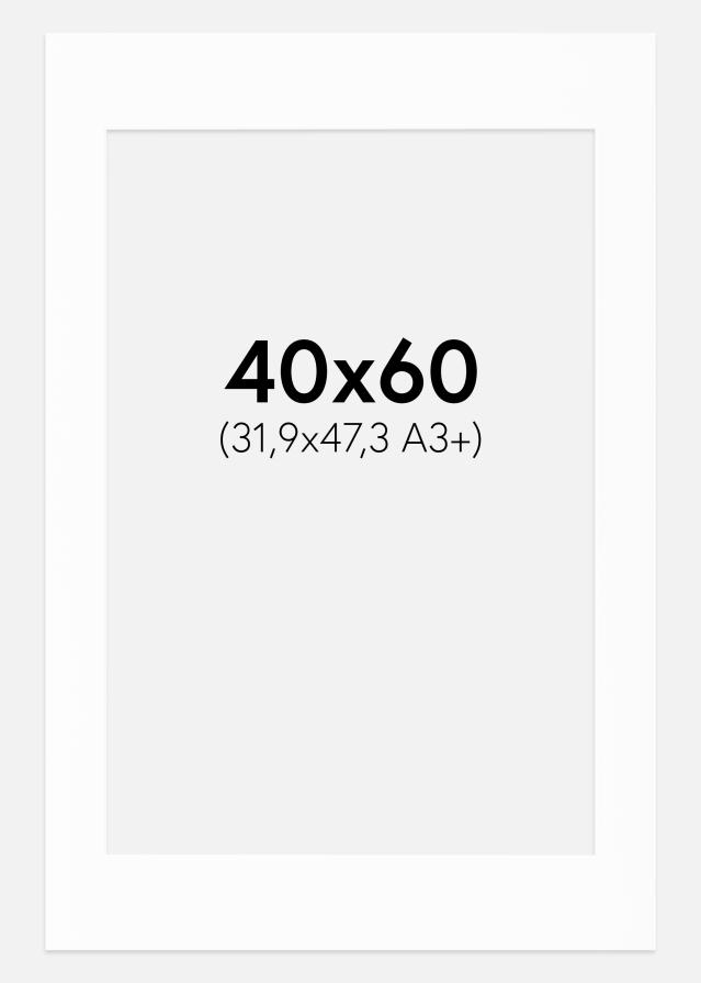 Passepartout Canson Vit (Vit kärna) 40x60 cm (31,9x47,3 - A3+)