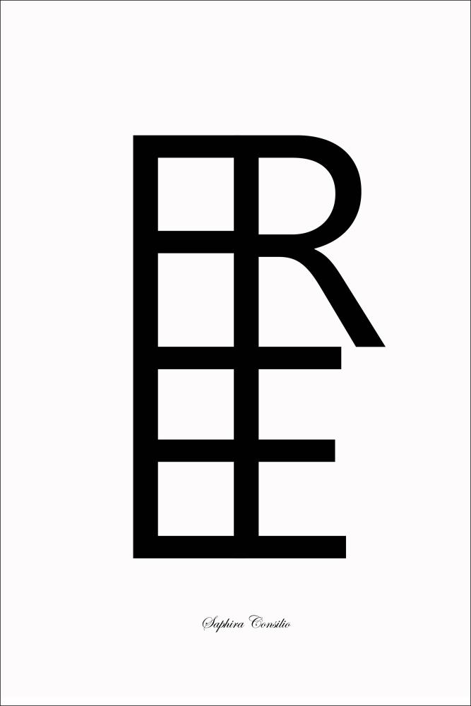 Free text art Poster