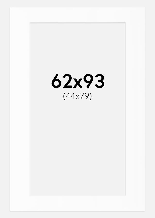 Passepartout Vit Standard (Vit Kärna) 62x93 cm (44x79)