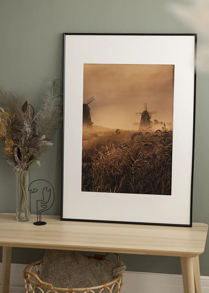 Ram Desire Svart 30x40 cm - Passepartout Vit 21x29,7 cm (A4)