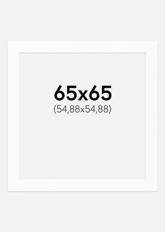 Passepartout Vit Standard (Vit Kärna) 65x65 cm (54,88x54,88)