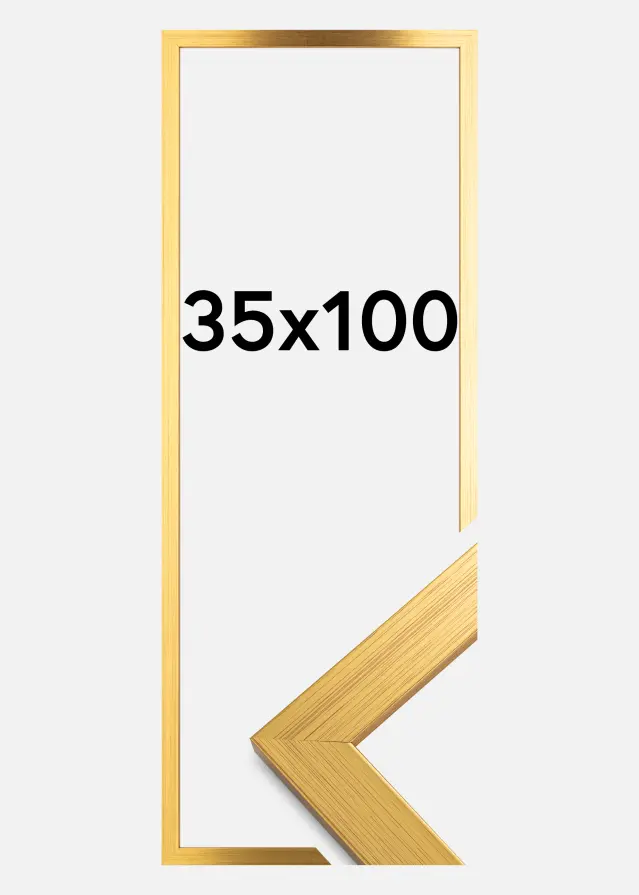 Ram Gold Wood Akrylglas 35x100 cm