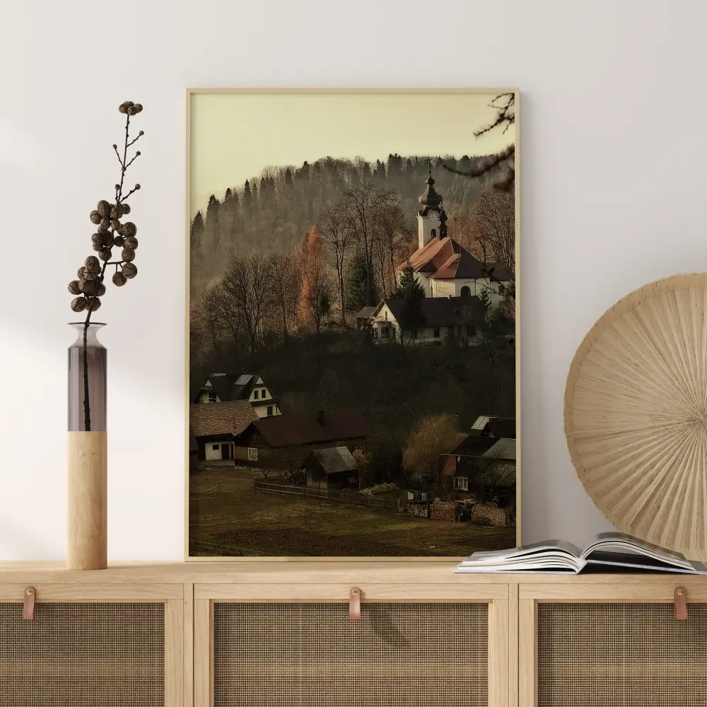 Autum Village Poster