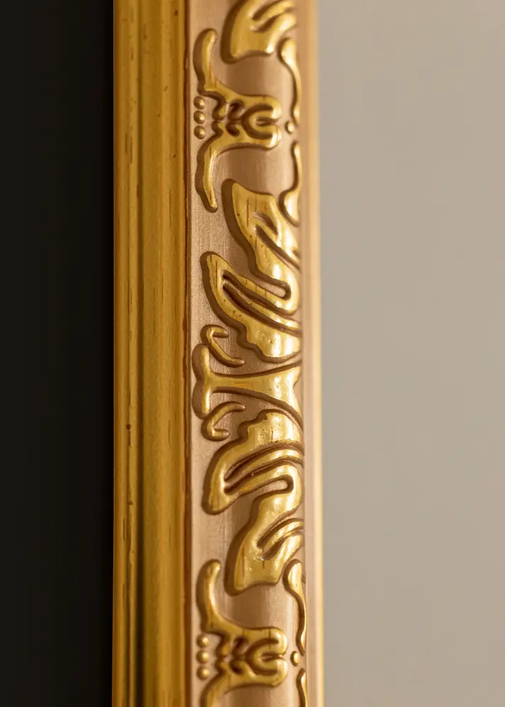 Ram Nostalgia Guld 30x60 cm - Passepartout Svart 22,7x50 cm