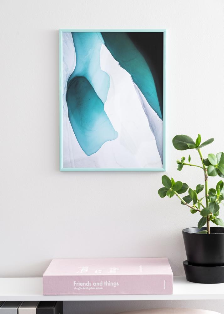 Ram New Lifestyle Turkos 70x100 cm - Passepartout Svart 24x36 inches