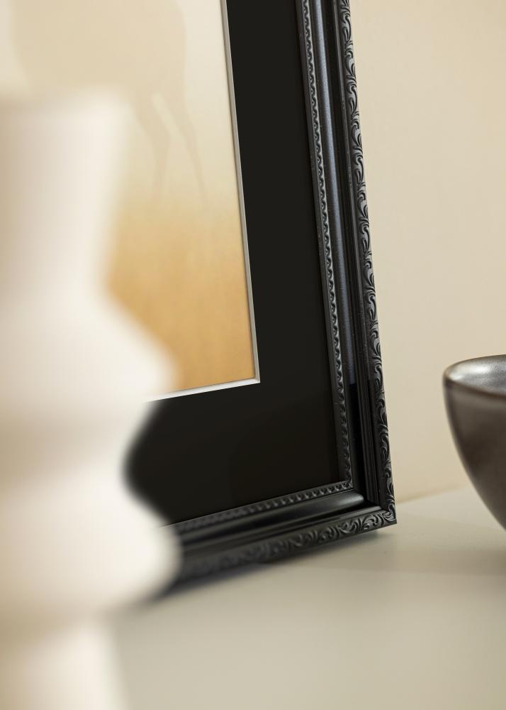 Ram Abisko Svart 40x50 cm - Passepartout Svart 29,7x42 cm (A3)