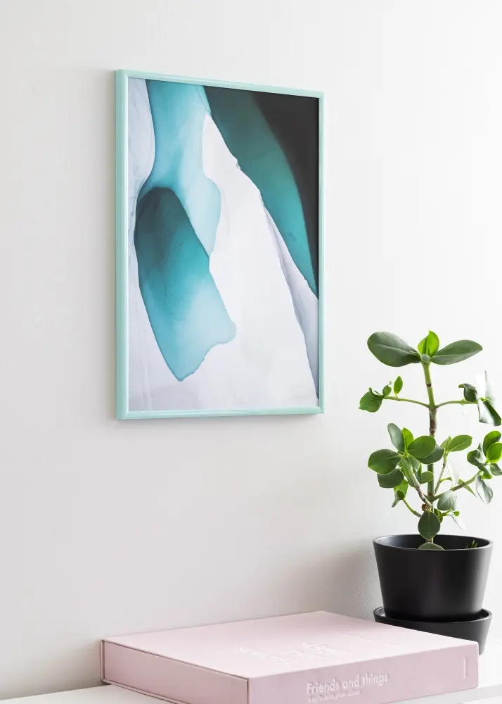 Ram New Lifestyle Turkos 40x50 cm - Passepartout Svart 29,7x42 cm (A3)