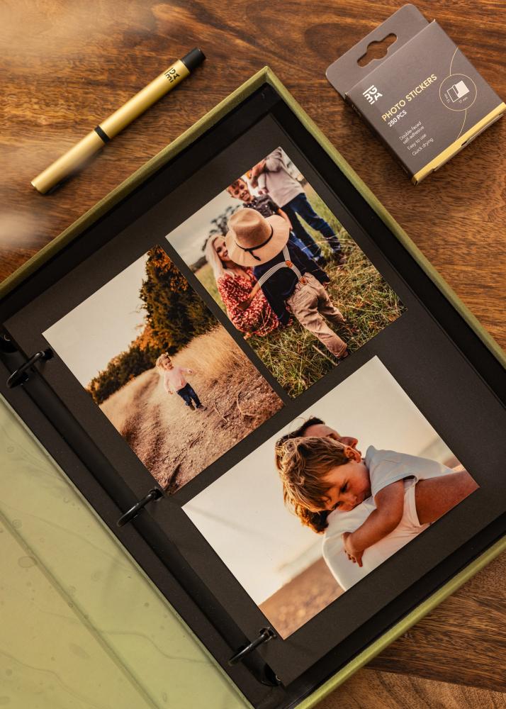 KAILA XOXO Olive - Coffee Table Photo Album (60 Svarta Sidor / 30 Blad)