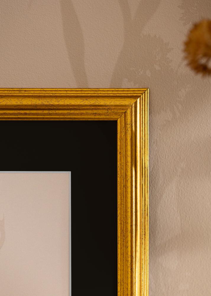 Ram Västkusten Guld 50x60 cm - Passepartout Svart 15x20 inches