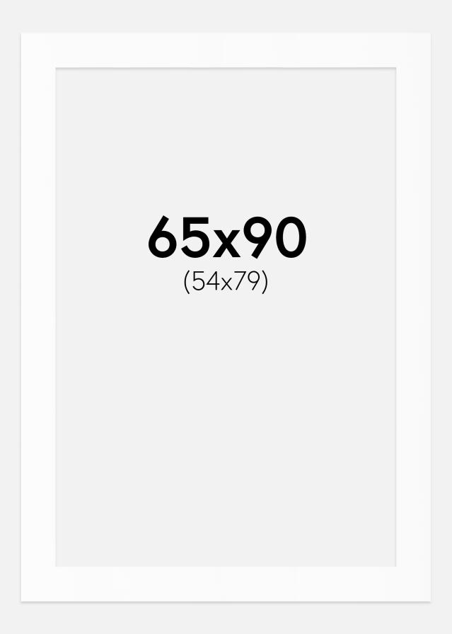 Passepartout Vit Standard (Vit Kärna) 65x90 cm (54x79)