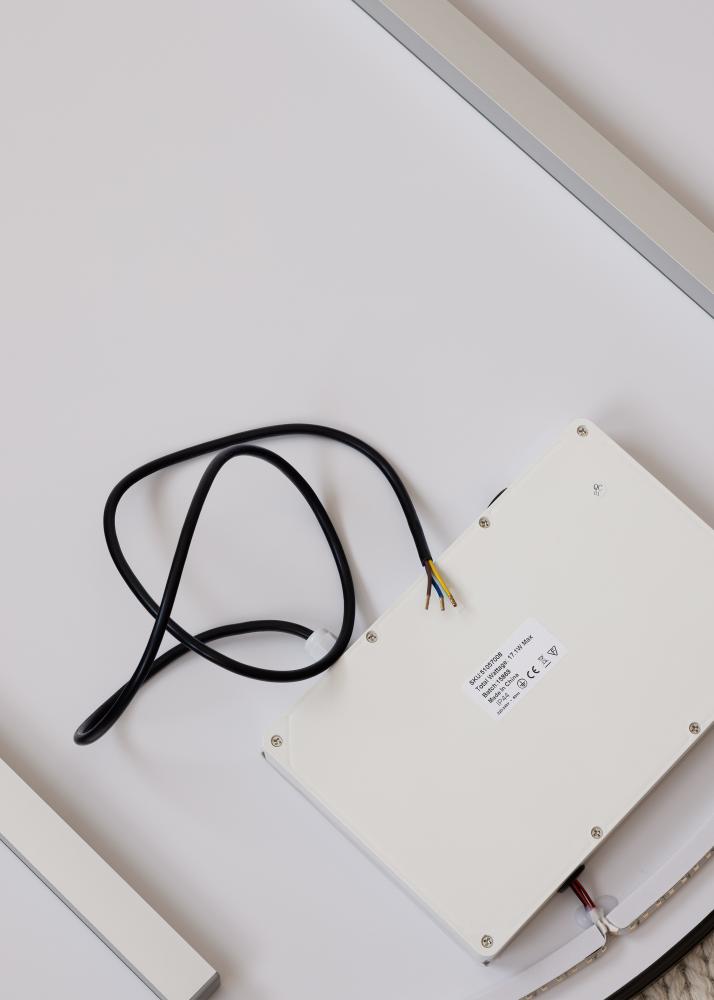 KAILA Spegel Circle LED Svart 80 cm Ø