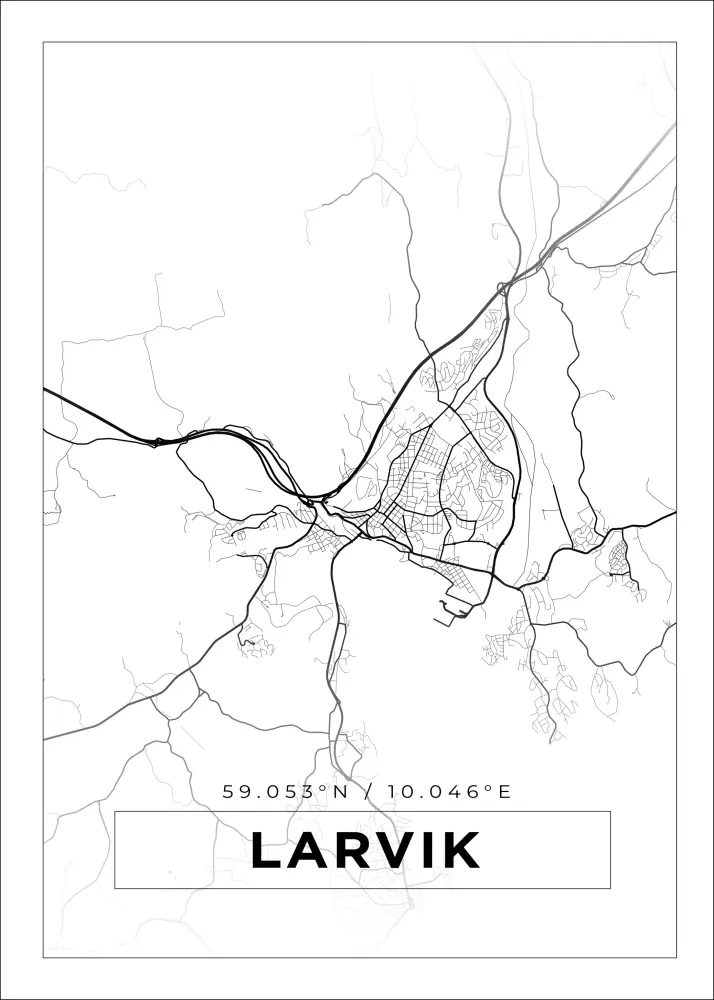Karta - Lavrik - Vit Poster