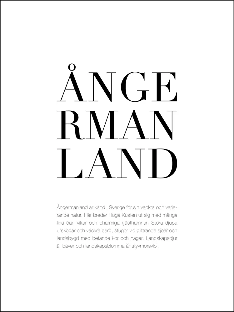 Landskap Ångermanland Poster