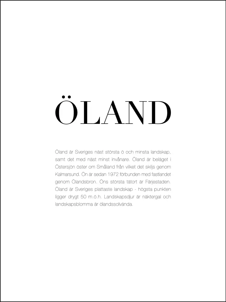 Landskap Öland Poster
