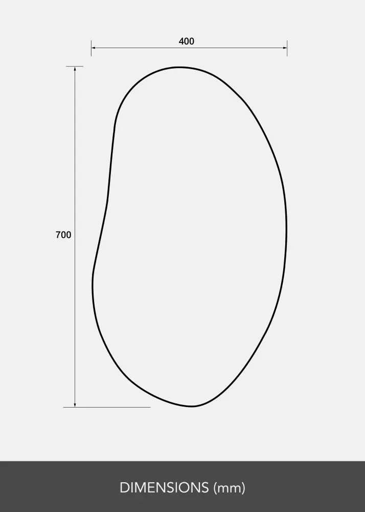 Spegel Oblong 40x70 cm
