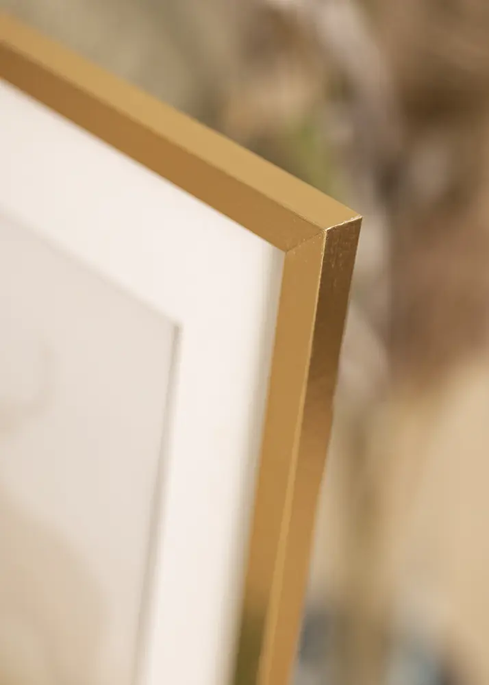 Ram Trendy Guld 30x40 cm - Passepartout Vit 18x27 cm