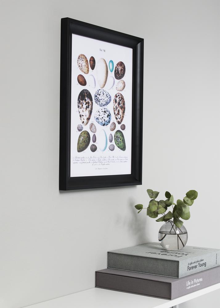 Ram Öjaren Svart 70x100 cm - Passepartout Svart 59,4x84 cm (A1)