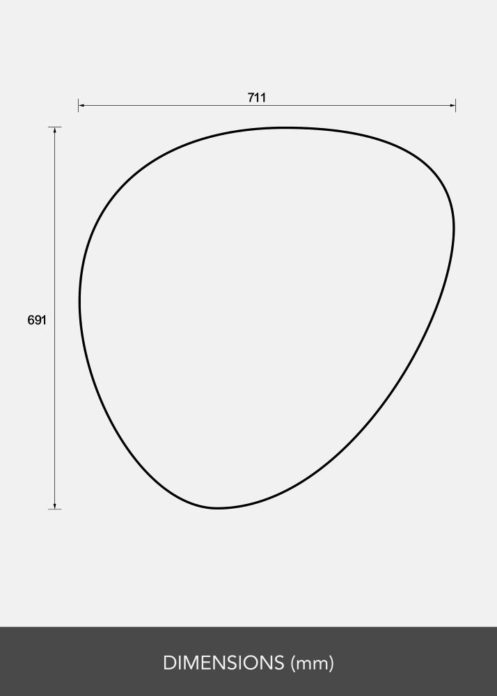 Spegel Soft Triangle 70x70 cm