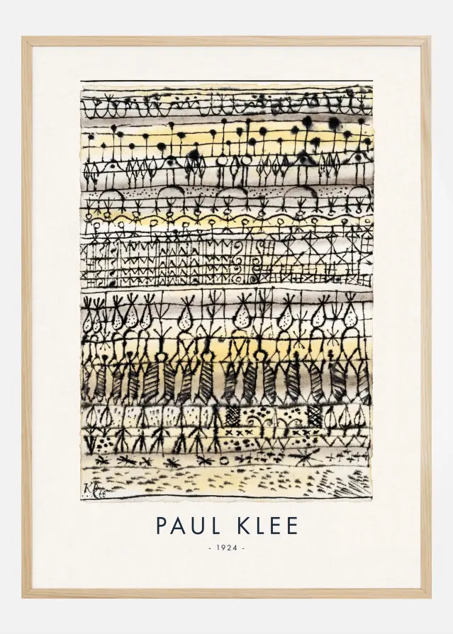 Paul Klee - Cooling in a hot zone garden 1924 Poster