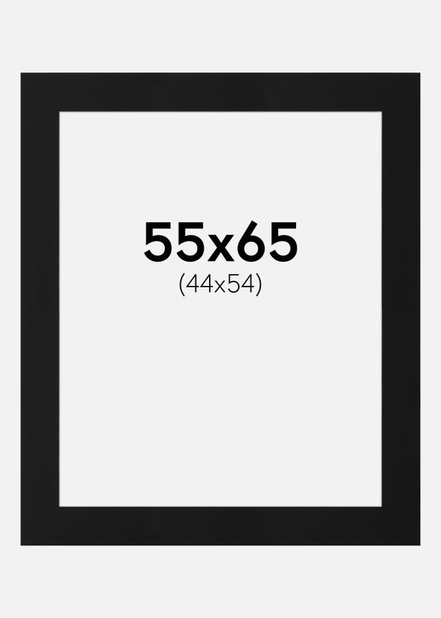 Passepartout Svart Standard (Vit Kärna) 55x65 cm (44x54)