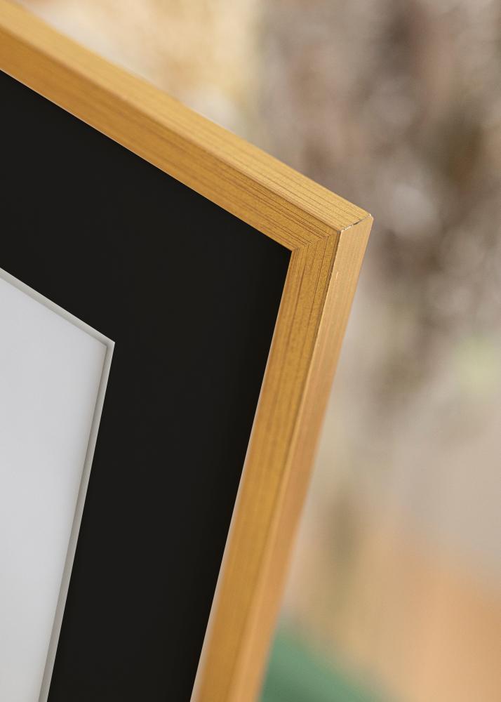 Ram Edsbyn Guld 28x35 cm - Passepartout Svart 8x10 inches