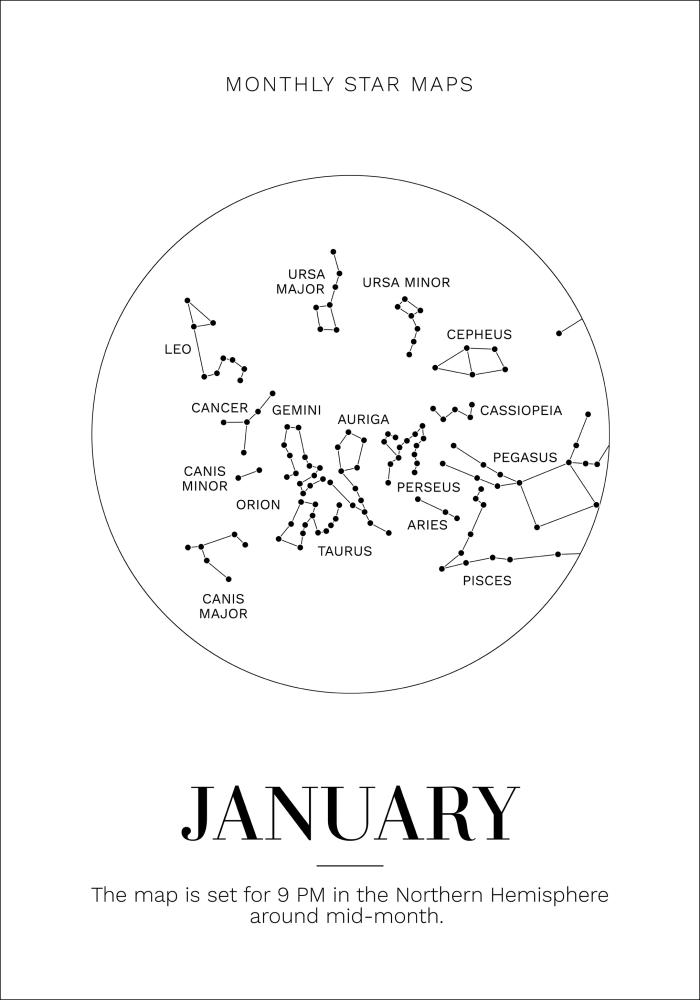 Monthly star January Poster