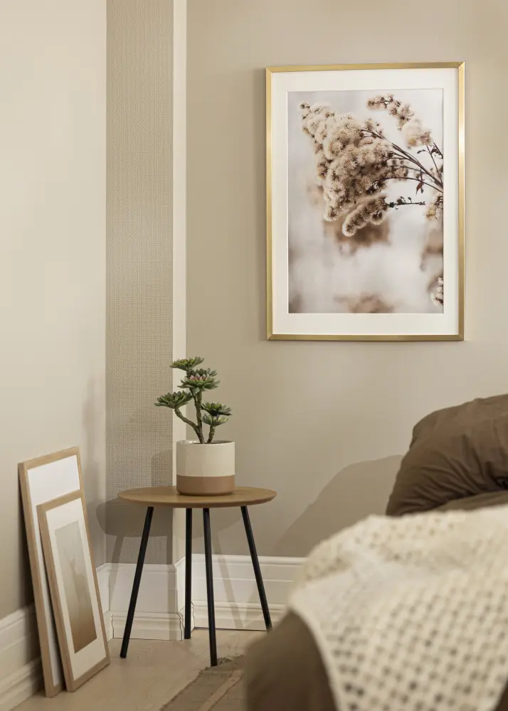Ram Trendy Guld 30x40 cm - Passepartout Vit 18x27 cm