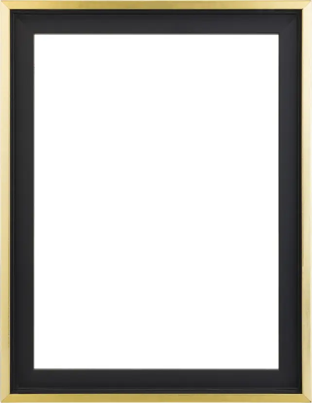 Canvasram Tacoma Svart / Guld 60x70 cm