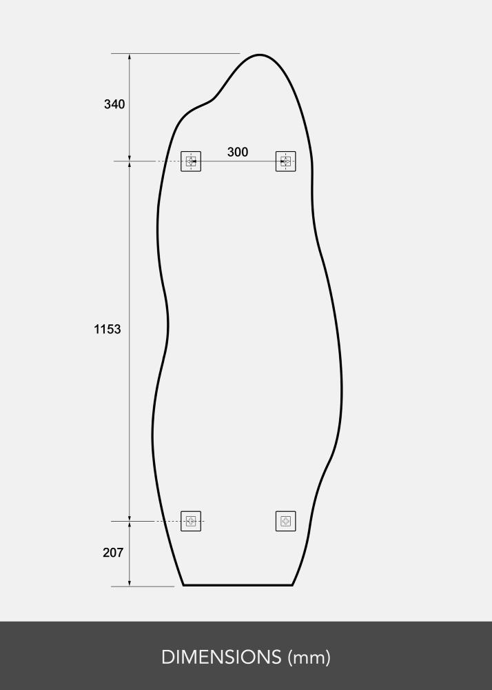 Spegel Echo 60x170 cm