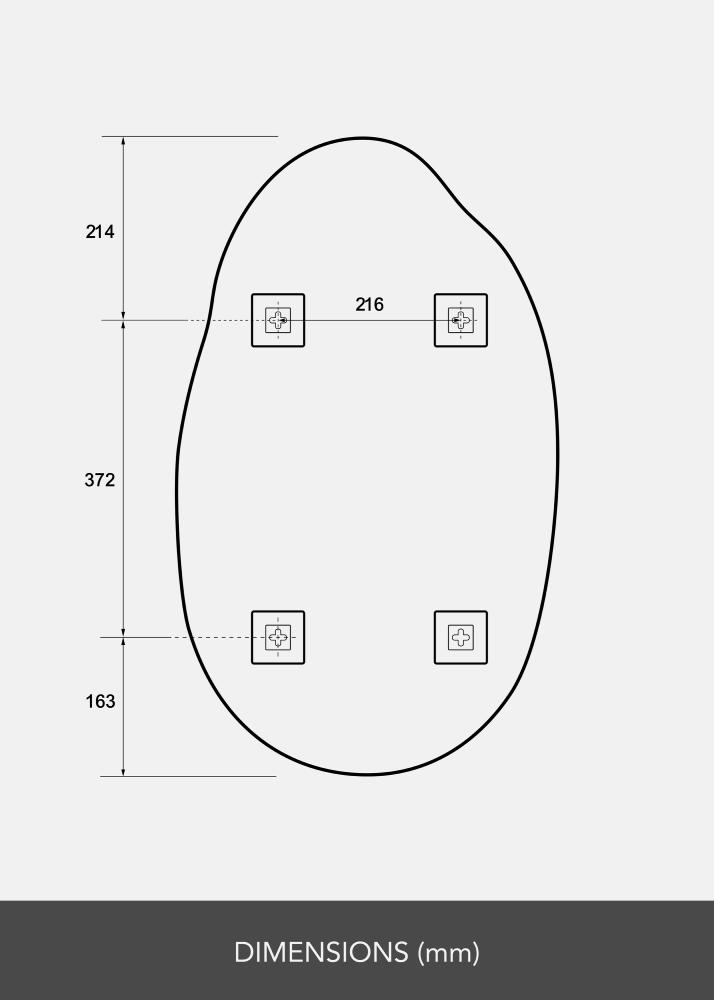 Spegel Illusion 45x75 cm