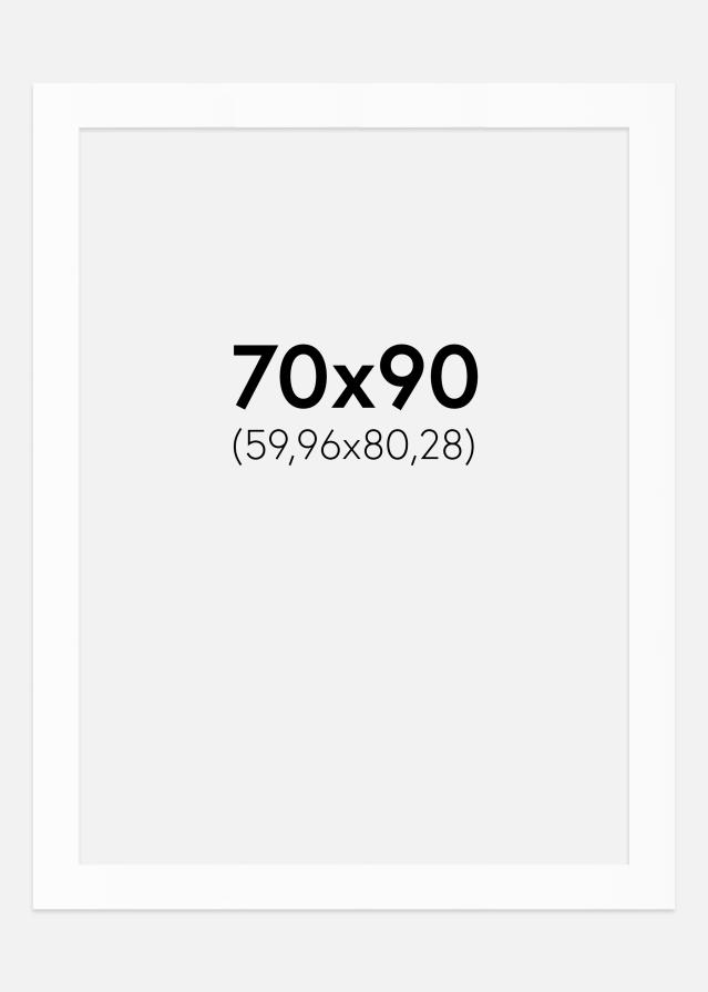 Passepartout Vit Standard (Vit Kärna) 70x90 cm (59,96x80,28)