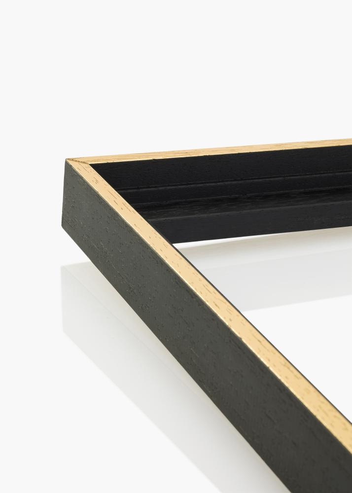 Canvasram Madison Svart / Guld 90x90 cm