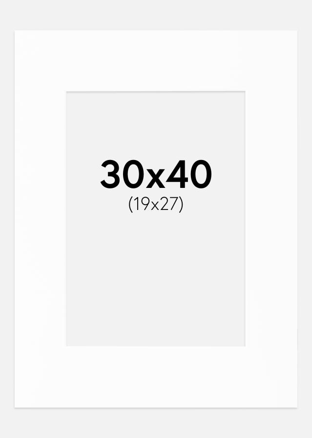 Passepartout Canson Vit (Vit kärna) 30x40 cm (19x27)