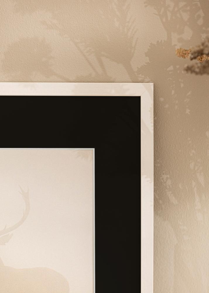 Ram Edsbyn Vit 18x18 cm - Passepartout Svart 12x12 cm