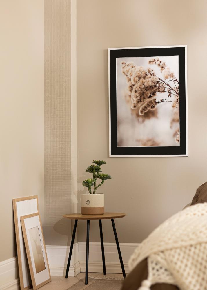 Ram Edsbyn Vit 18x18 cm - Passepartout Svart 12x12 cm