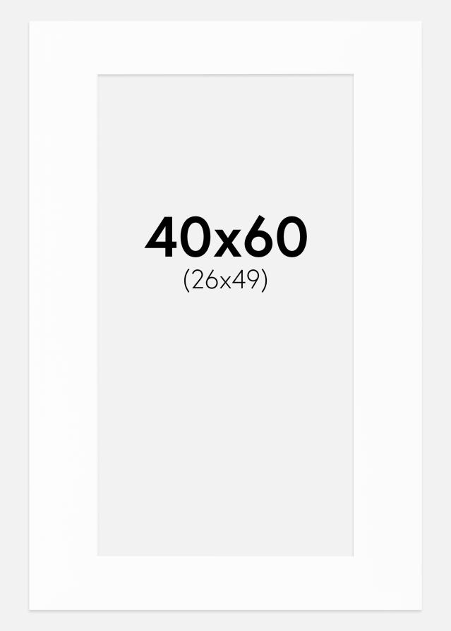 Passepartout Canson Vit (Vit kärna) 40x60 cm (24x49)