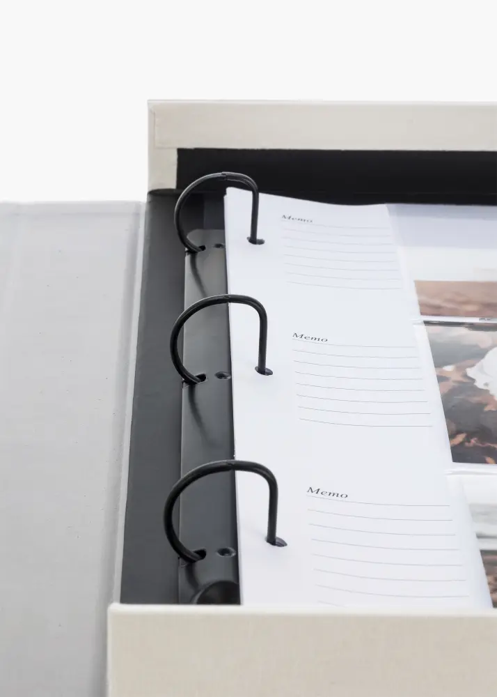 KAILA THROWBACK Warm Grey XL - Coffee Table Photo Album - 60 Bilder i 10x15 cm