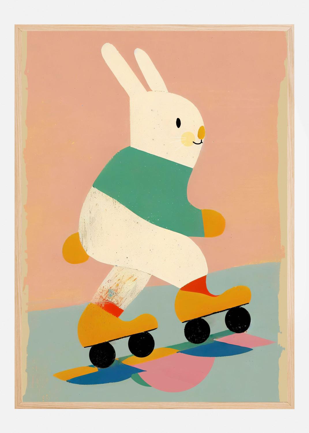 Skating Bunny Poster (30x40 cm)