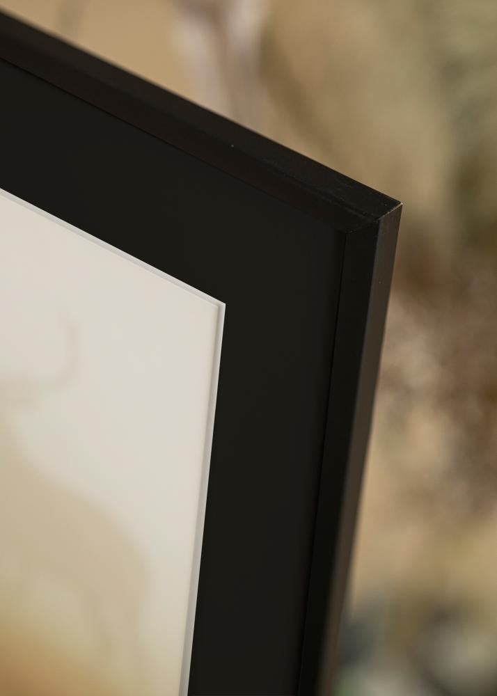 Ram Edsbyn Svart 40x40 cm - Passepartout Svart 10x10 inches (25,4x25,4 cm)