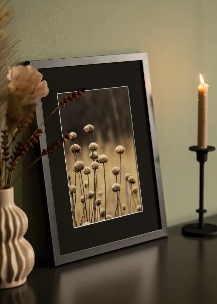 Ram Selection Svart 30x40 cm - Passepartout Svart 21x29,7 cm (A4)