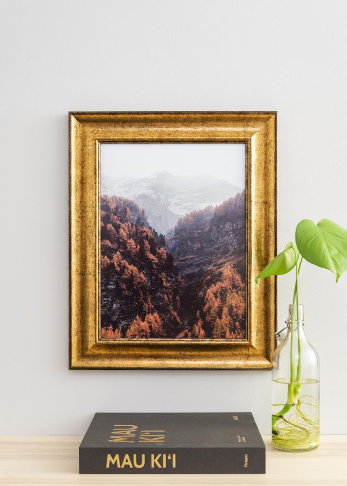 Ram Saltsjöbaden Guld 35x50 cm - Passepartout Svart 24x30 cm