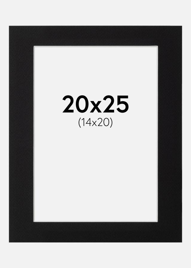 Passepartout Canson Svart (Vit kärna) 20x25 cm (14x20)